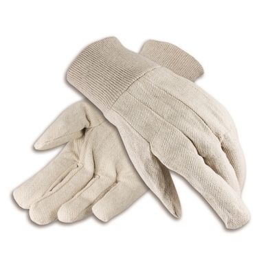 Cotton Canvas Gloves, Men's 8 oz. Knit Wrist, Made in USA