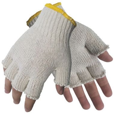 Fingerless String Knit Gloves, Ladies' Cotton Blend