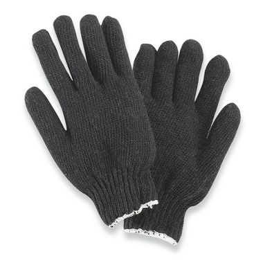 Black String Knit Gloves, Men's