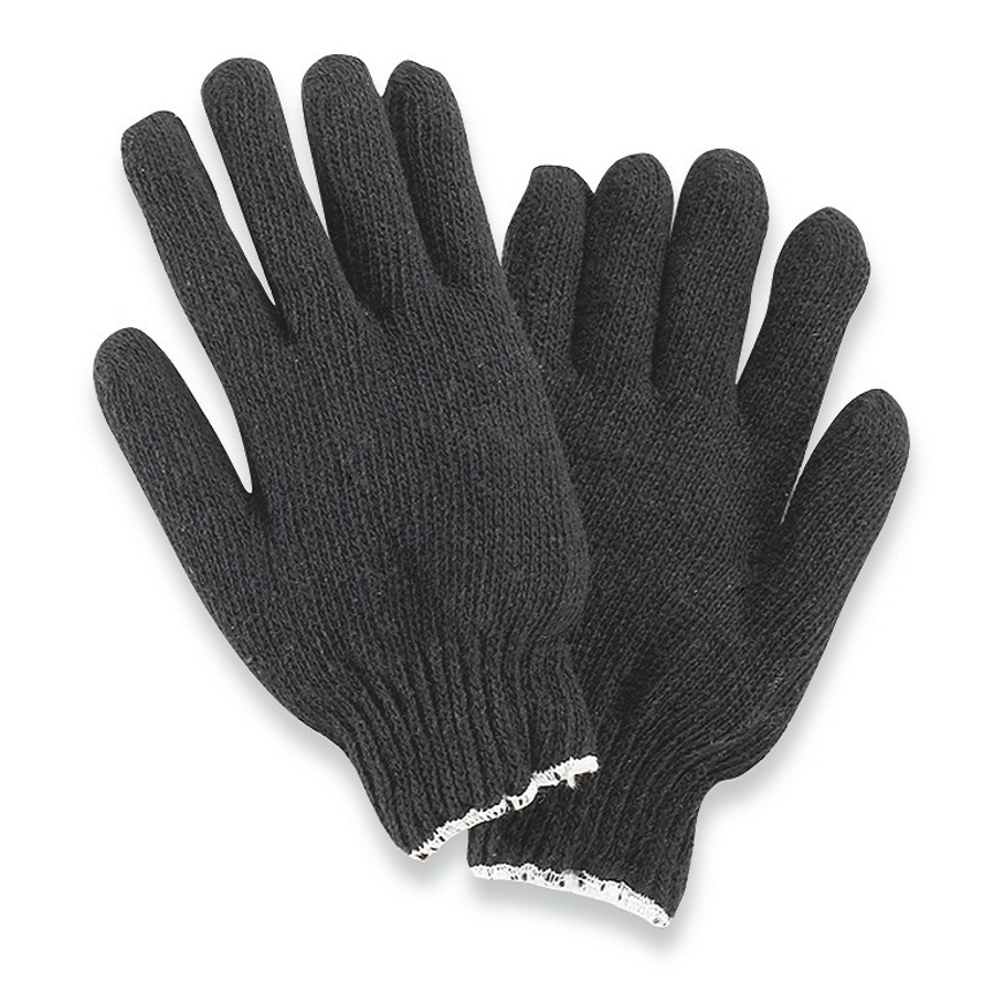 Black String Knit Gloves, Ladies'