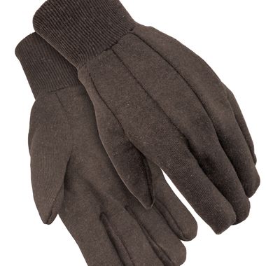 Brown Jersey Gloves, Men's 8 oz.