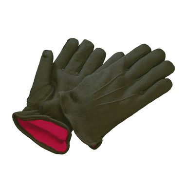 Brown Jersey Gloves with Red Flannel Lining, Men's 14 oz.