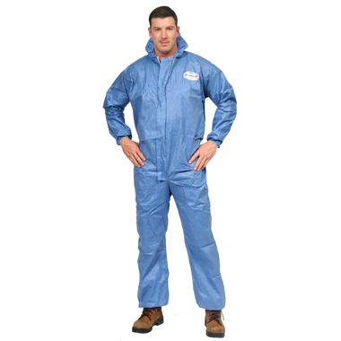 KC A60  Disposable Coverall w/ Zipper Front, Elastic Back, Wrists, Ankles, & Hood