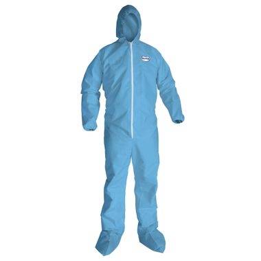 KC A65 Flame Resistant Disposable Coverall w/ Zipper Front, Elastic Wrists, Ankles, Hood &