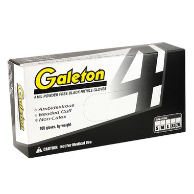 GALETON Black 4 Mil Disposable Nitrile Gloves, Powder Free