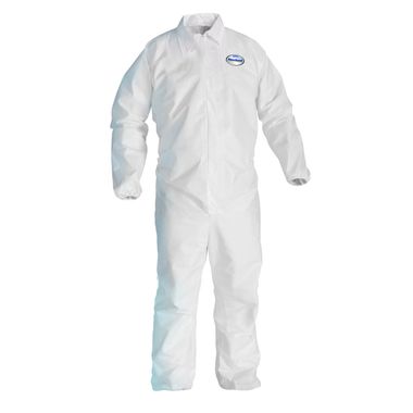 KC A40 Disposable Coverall w/ Zipper Front, Elastic Wrists & Ankles