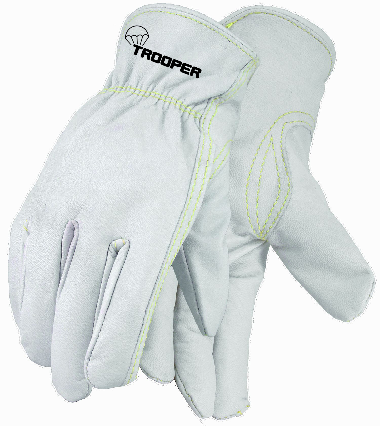 Trooper Goatskin Drivers Gloves, 12 Pairs/Package, Sewn with Cut Resistant Thread