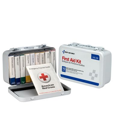 First Aid Only® 240-AN 10 Unit First Aid Kit, Metal Case