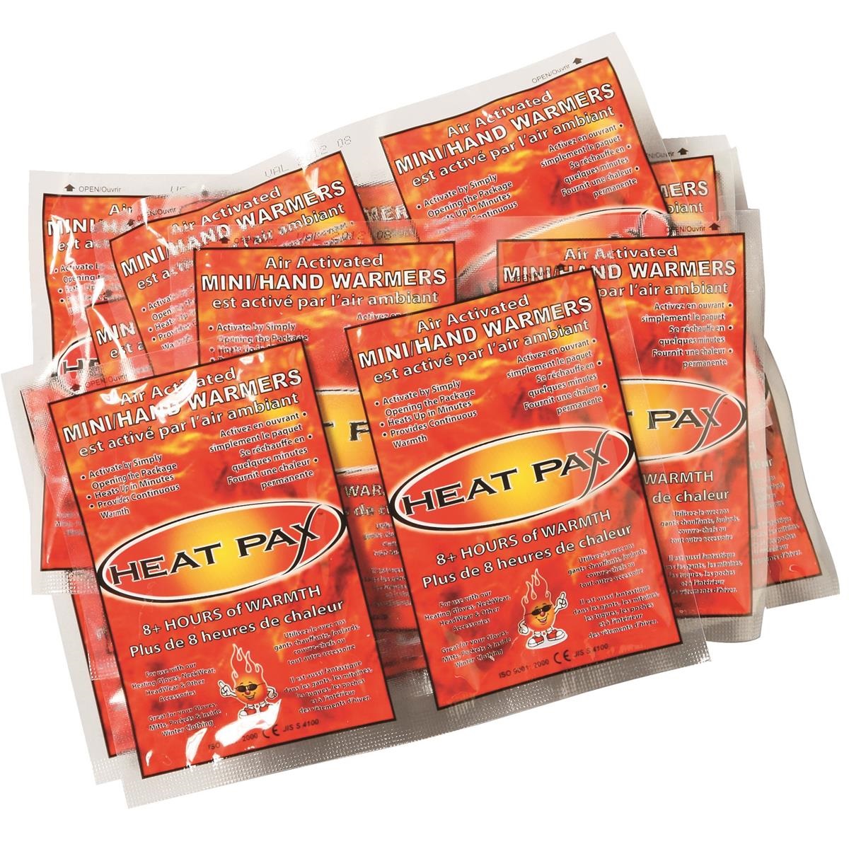 HeatPax&trade; Air Activated Mini/Hand Warmers, 10 Pairs/Pack
