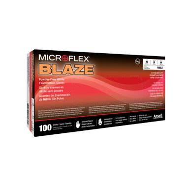 Blaze™ High-Visibility Orange, Powder Free, Nitrile Exam Gloves, 5 Mil