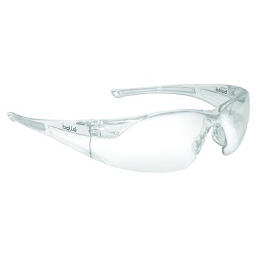 Bolle Rush Clear Safety Glasses w/ Anti-Scratch & Anti-Fog Lens