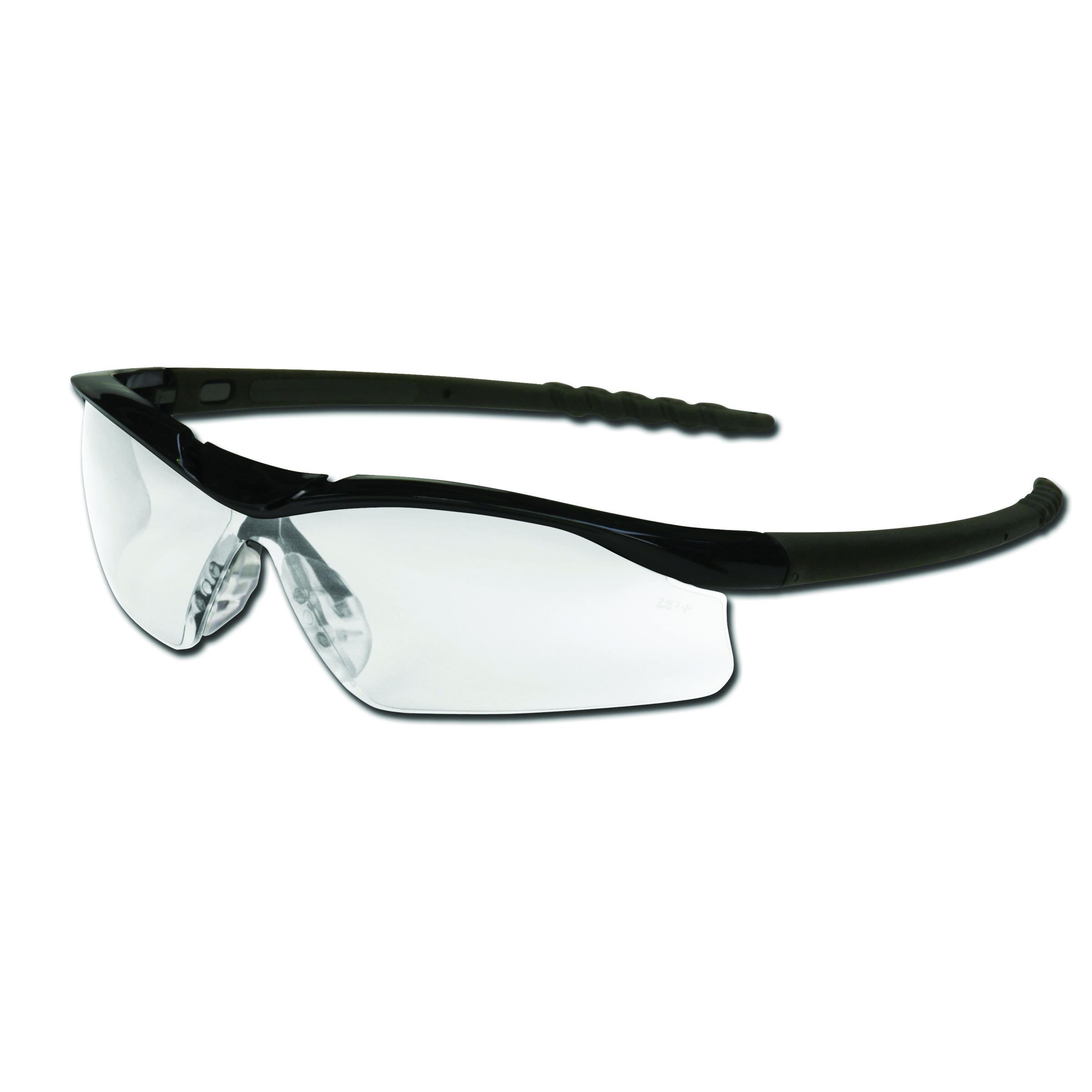 MCR DL110 Dallas® Safety Glasses, Black Frame, Clear Lens