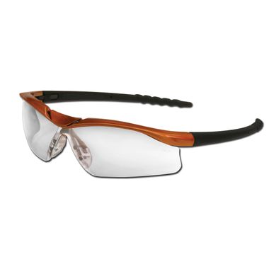 Dallas® Safety Glasses Nuclear Orange Frame, Clear Anti-Fog Lens