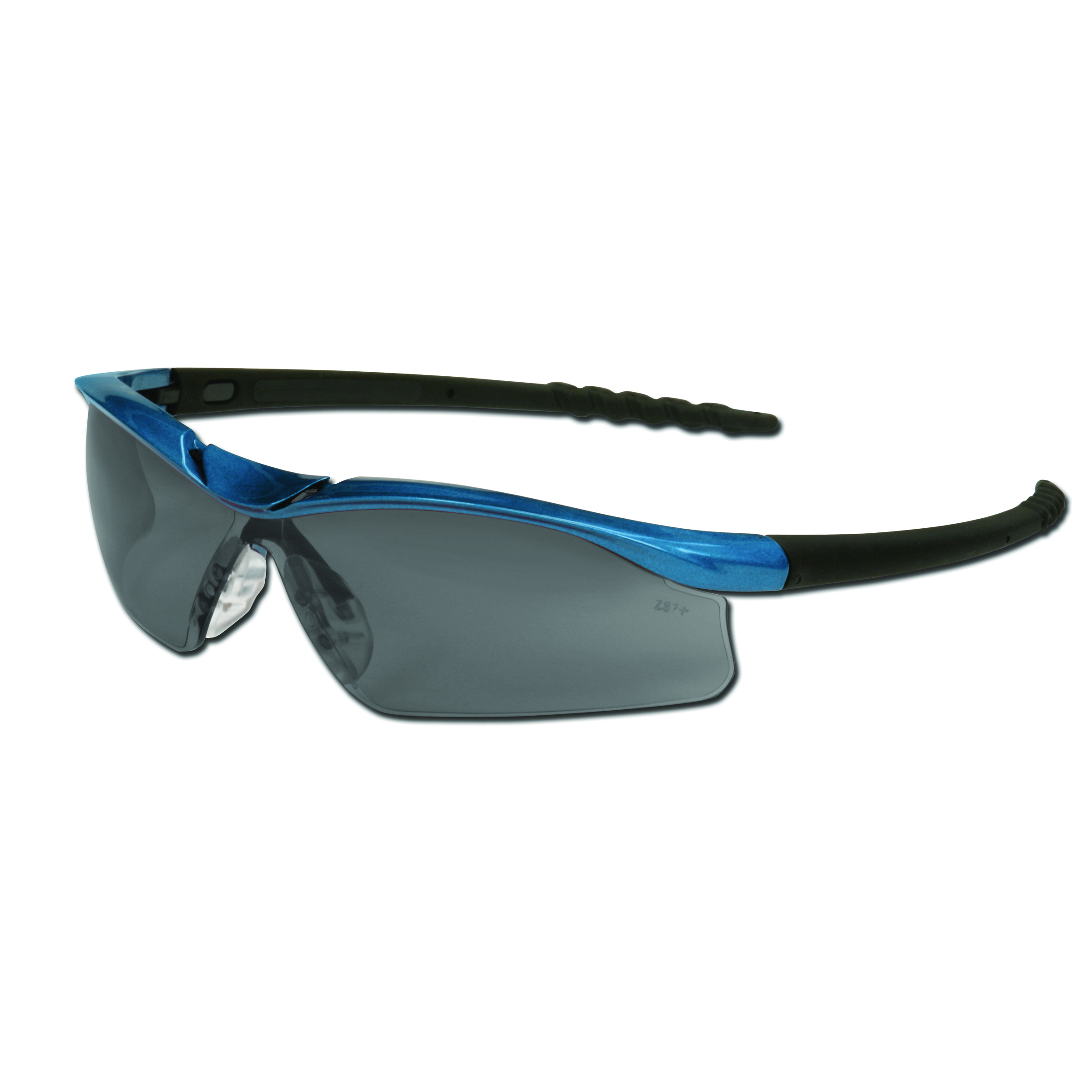 Dallas&reg; Safety Glasses, Blue Metallic Frame, Gray Anti-fog Lens