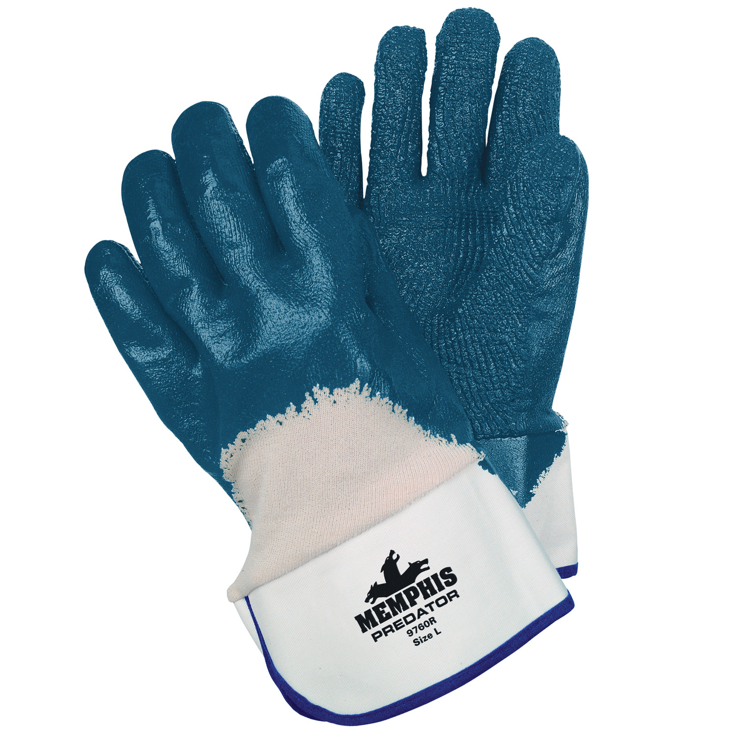 MCR 9760R Predator® Gloves, Extra Rough Nitrile Coated Palms, Safety Cuffs