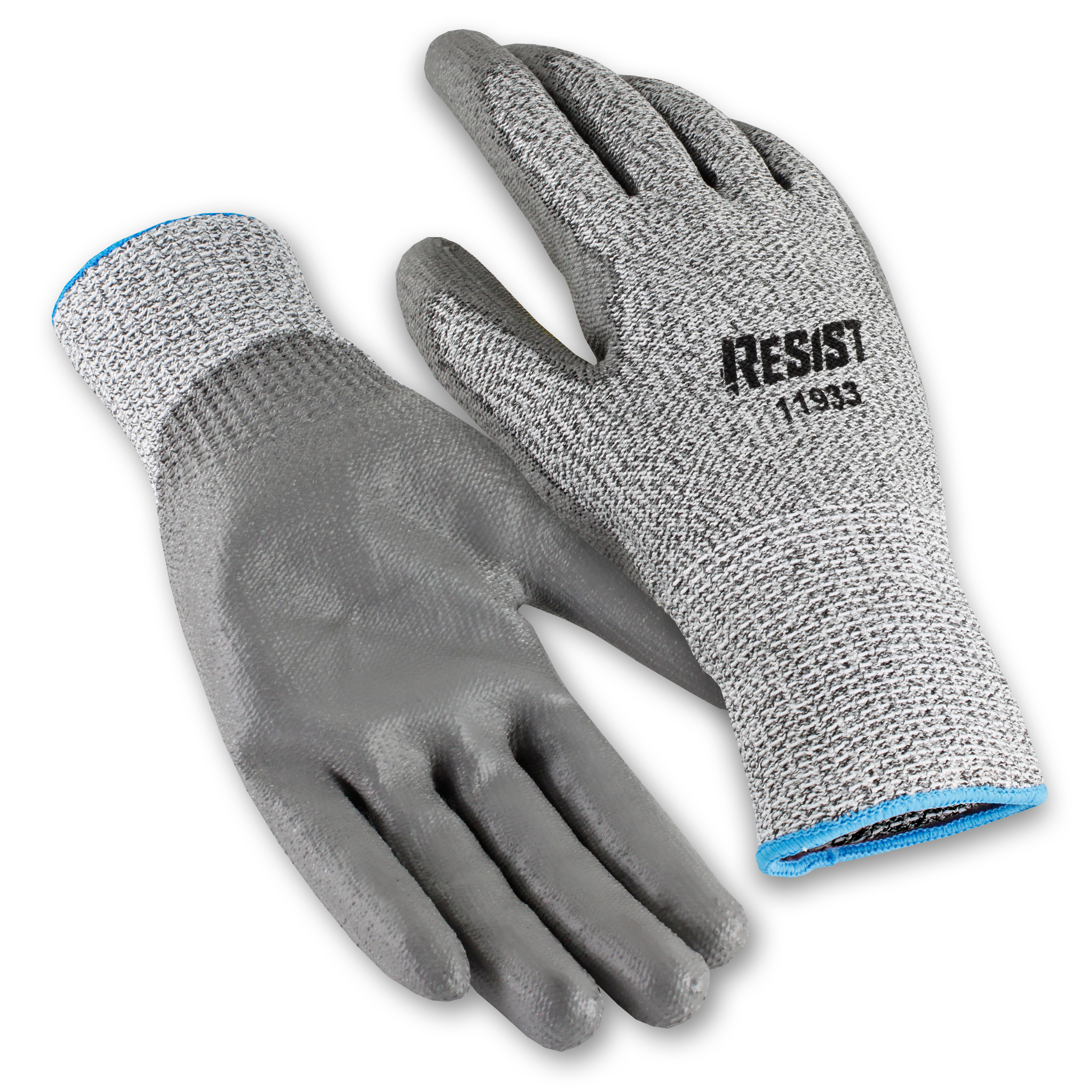 Galeton RESIST&trade; Cut Resistant Knit Gloves, Polyurethane Palm Coated