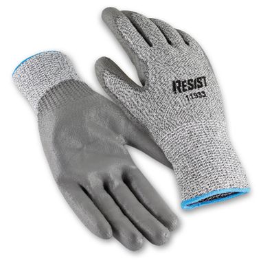 Galeton RESIST™ Cut Resistant Knit Gloves, Polyurethane Palm Coated