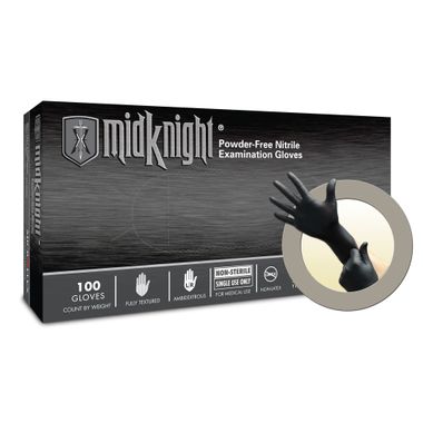 Microflex® MidKnight® Powder Free Medical Grade Nitrile Exam Gloves