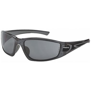 Crossfire® RPG™ Safety Glasses, Crystal Black Frame, Smoke Lens