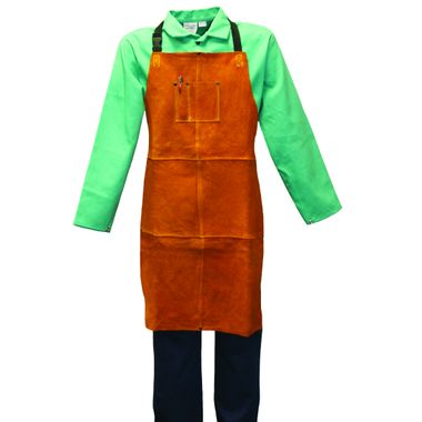 Stanco Gold Band Leather Welder's Apron, 36" Long