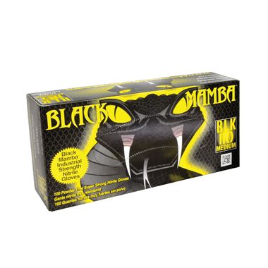6 Mil Black Nitrile Powder Free Disposable Gloves