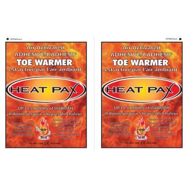 HeatPax™ Air Activated Adhesive Toe Warmers, 10 Pairs/Pack