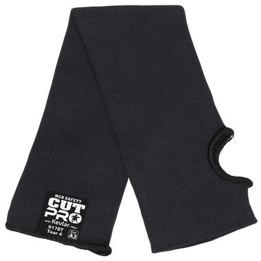 MCR 9178T Safety Cut Pro® Black Cut Resistant Sleeve, Thumb Slot, Made with DuPont™ Kevlar® Fibers, 18