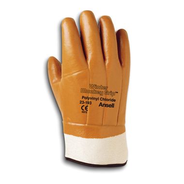 Ansell® 23-193 Winter Monkey Grip Glove, Safety Cuff, 12 Pairs/Pkg