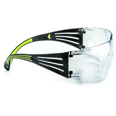 3M™ SF401AF SecureFit™ Safety Glasses, Clear Anti-Fog, Black Temples