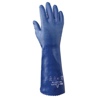 Showa® NSK 24™ Nitrile Coated Glove, Rough Grip 3 Pairs