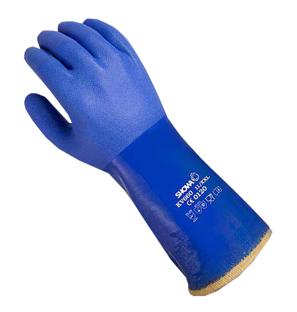 Showa® KV660 Atlas® PVC Coated Cut Resistant Gloves, 3 Pairs