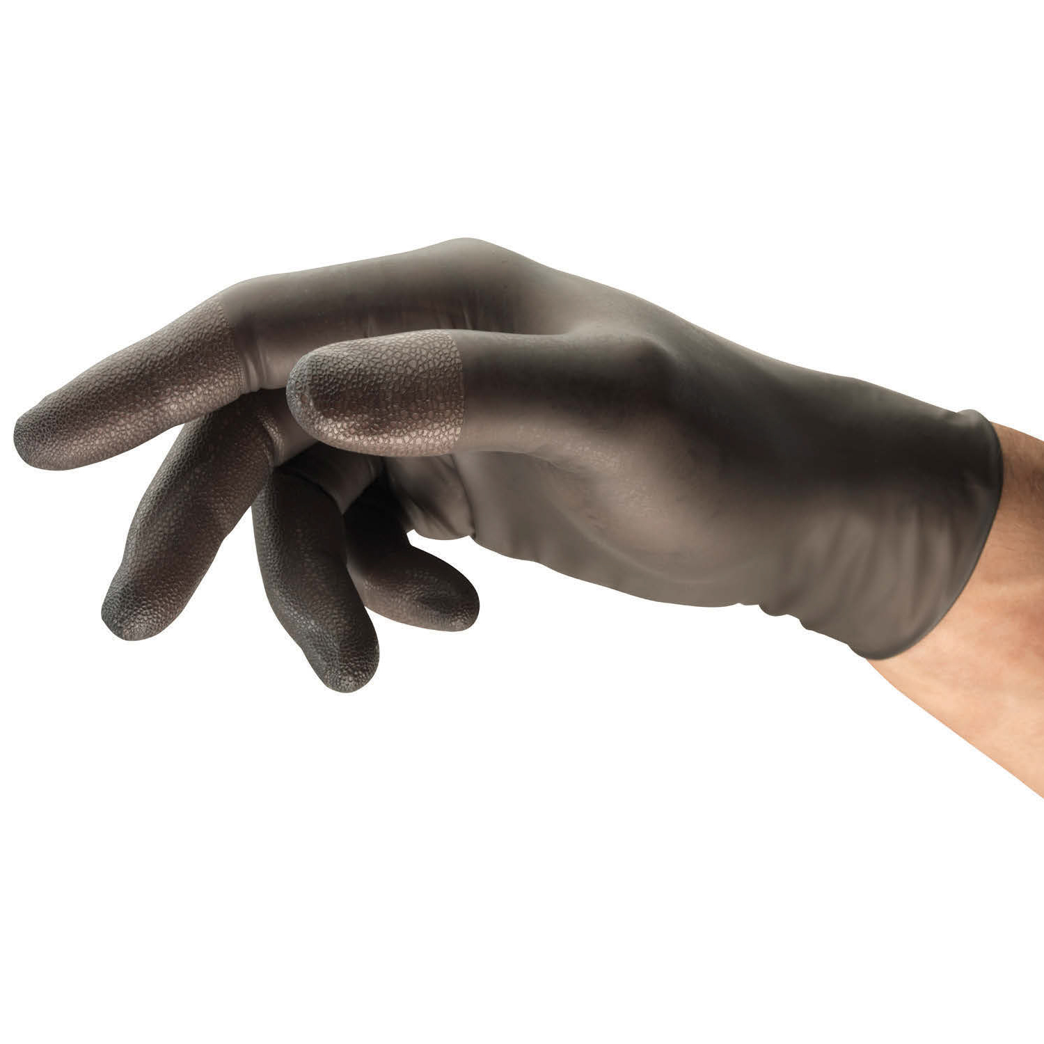 Ansell TouchNTuff&reg; 93-250 Disposable Black Nitrile Gloves