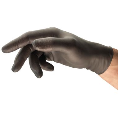 Ansell TouchNTuff® 93-250 Disposable Black Nitrile Gloves