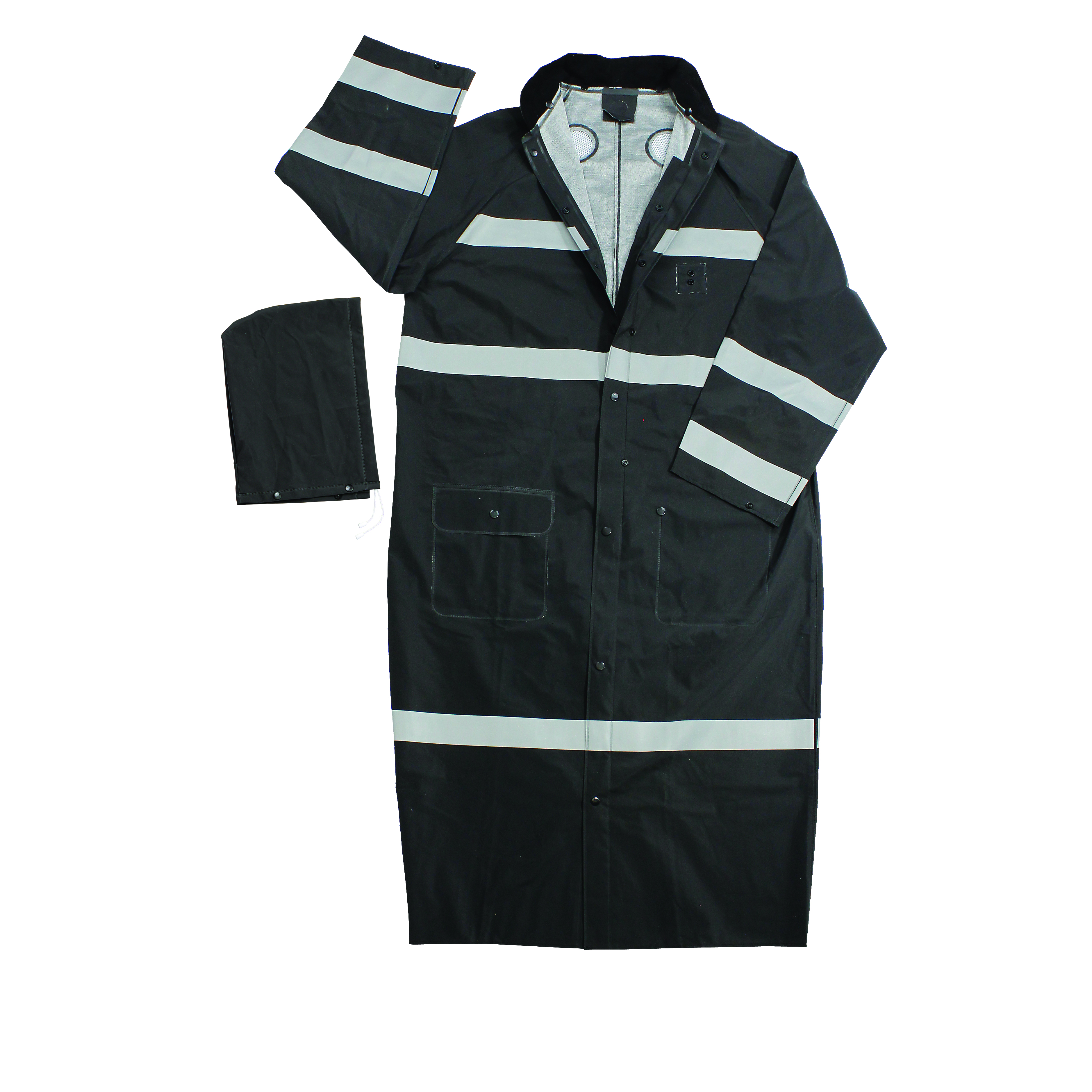 Galeton 7970-XXL-BK Repel Rainwear PVC Raincoat 48 Long Black XX-Large 0.35 mm
