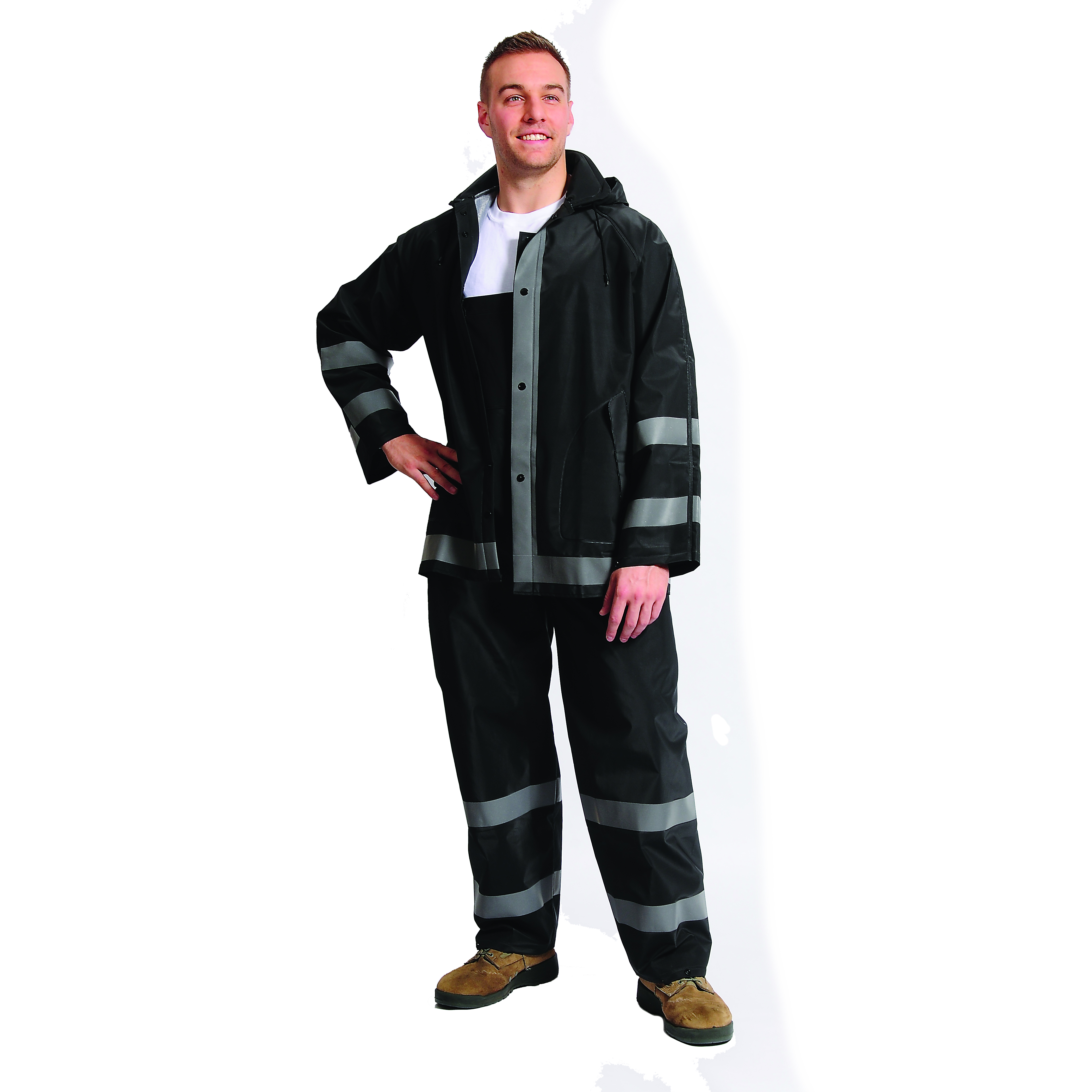 Repel Rainwear&trade; 0.35mm PVC/Polyester Reflective Rain Suit