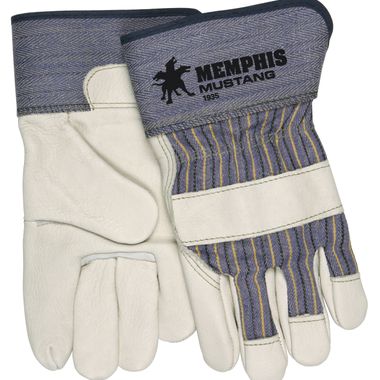 MCR 1935 Mustang Premium Grain Leather
Palm Work Gloves, Safety cuff