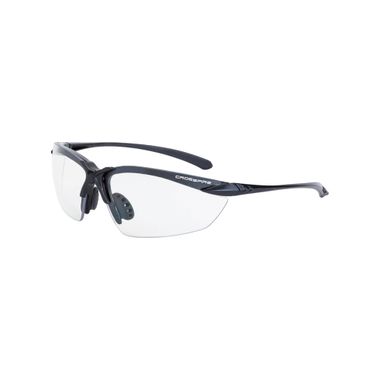 Crossfire Sniper 924 Safety Glasses, Matte Black Frame, Clear Lens