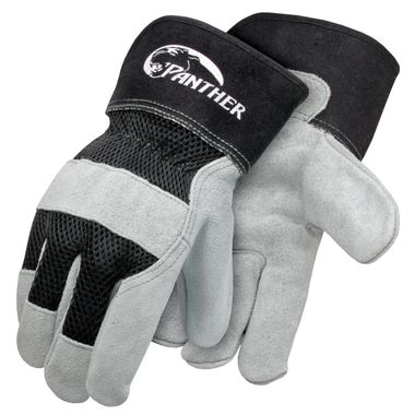 Panther™ Mesh Back, Leather Palm Gloves, Safety Cuff