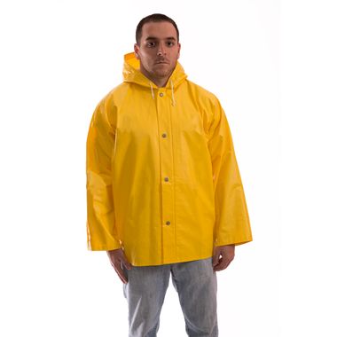 Tingley American PVC on Non-Woven Polyester Rain Jacket, Attached Hood