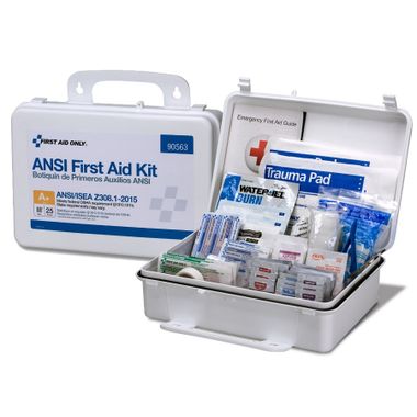 First Aid Only® 90563, 25 Person Water Resistant Plastic First Aid Kit, ANSI Compliant, 141 Pieces