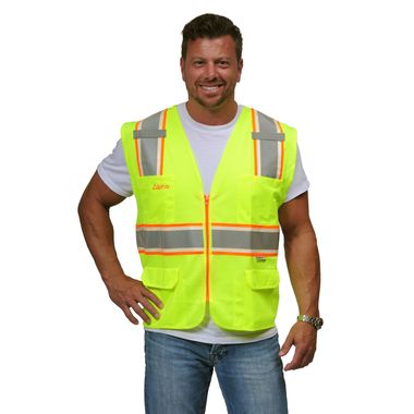 VizLite® DT A202 Alpha Work Wear Surveyors Class 2 Vest, Glows in the Dark