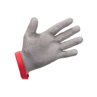 US Mesh USM-1105, 5 Finger Metal Mesh Glove, Textile Strap, Each