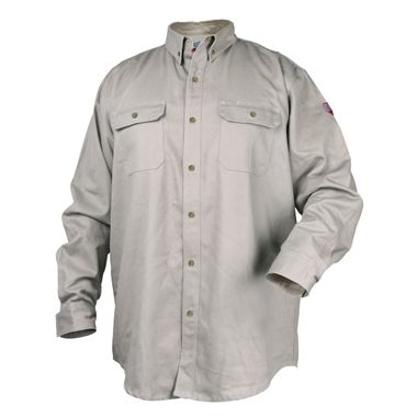 Black Stallion® WF2110-ST FR Cotton Work Shirt, Stone Khaki