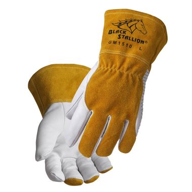 Black Stallion® GM1510 Premium Goatskin MIG Welding Glove with DragPatch®