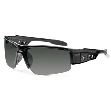 Ergodyne® Skullerz® 52033 Dagr Safety Glasses, Black Frame, Smoke Fog-Off™ Lens