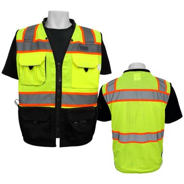 Frogwear® GLO-099 HV ANSI Class 2 Professional Premium Surveyor's Vest