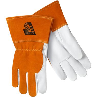 Steiner® 0232 Premium Heavyweight Grain Goatskin/Split Cowhide Back MIG Welding Gloves