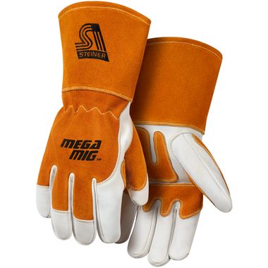 Steiner® 0216 MegaMIG™ Premium Grain & Split Cowhide,  Reinforced Palm MIG Welding Gloves