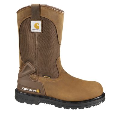 Carhartt® CMP1100 Waterproof 11-Inch Bison Brown Wellington Boots, Plain Toe