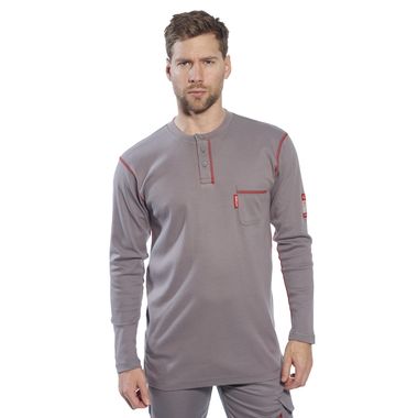 Portwest® FR02 Bizflame Henley Long Sleeve FR Shirt